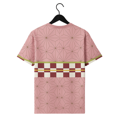 Nezuko 🌸 Elegant Pattern PolyCotton Tee