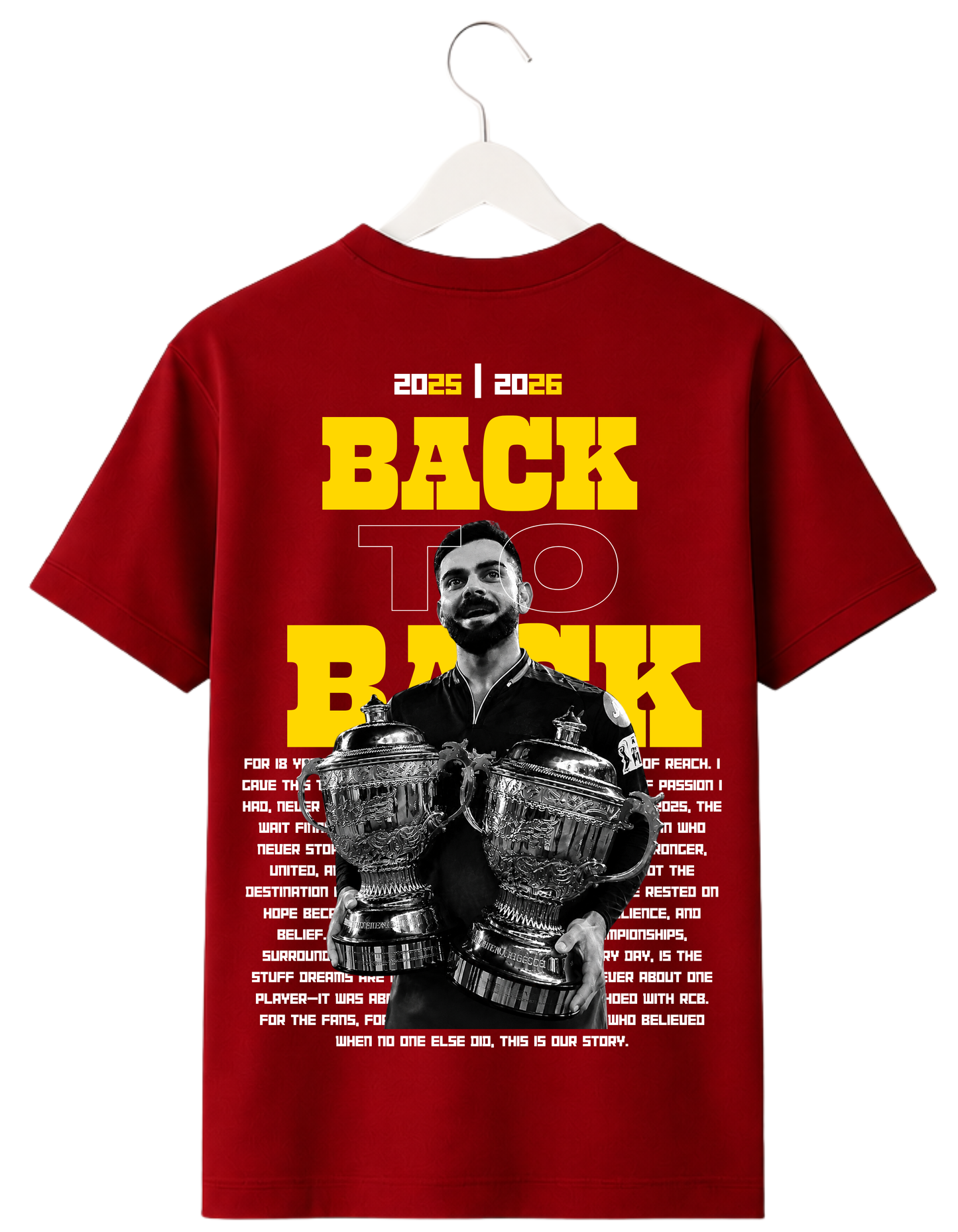 RCB BACK TO BACK CHAMPIONS T-SHIRT 🏆