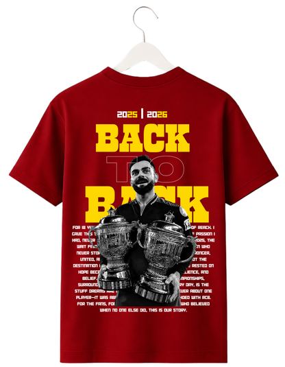 RCB BACK TO BACK CHAMPIONS T-SHIRT 🏆