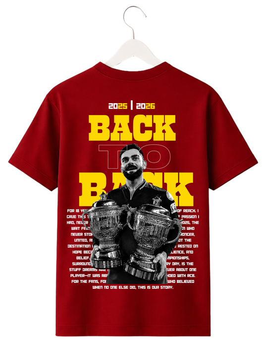 RCB BACK TO BACK CHAMPIONS T-SHIRT 🏆