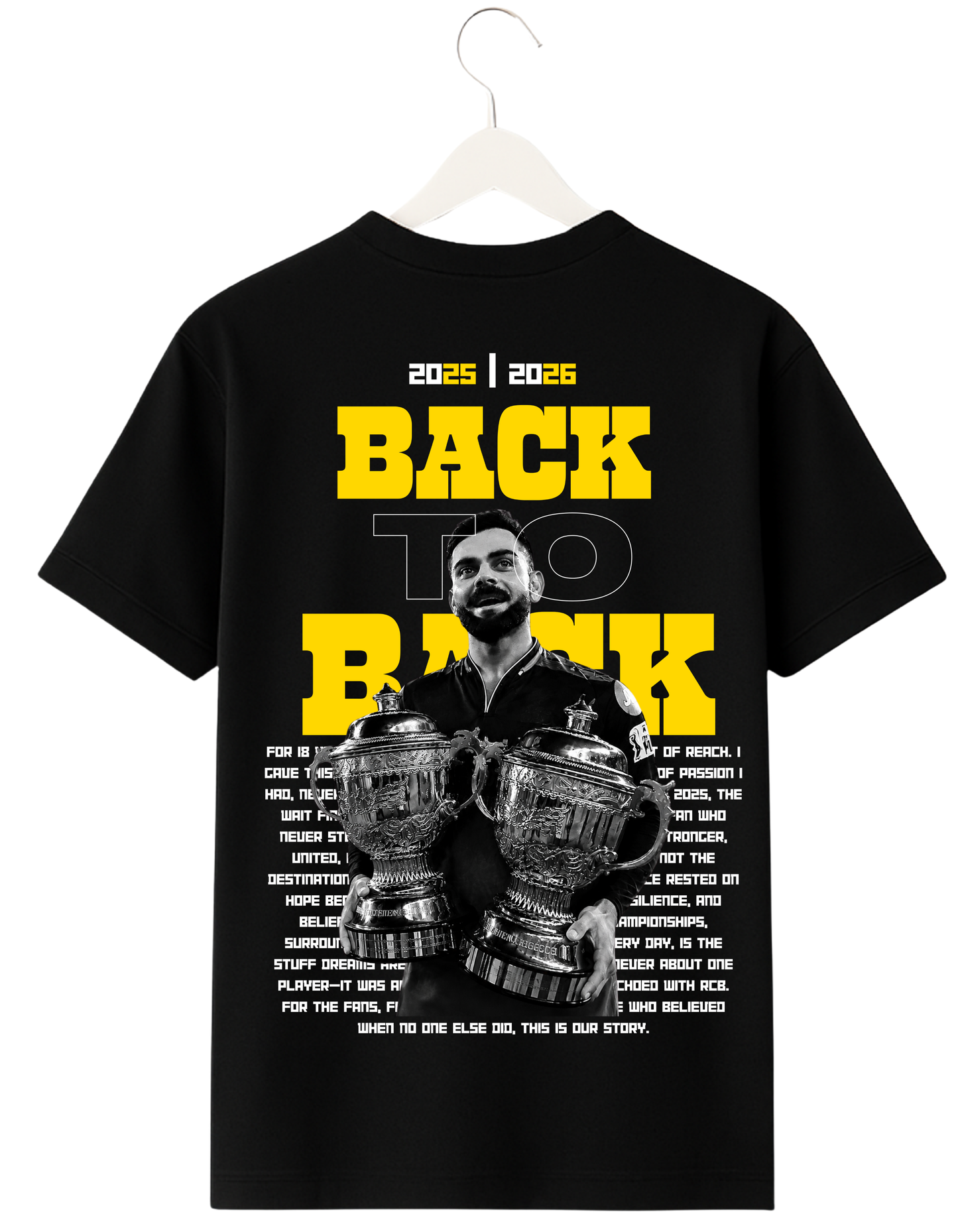 RCB BACK TO BACK CHAMPIONS T-SHIRT 🏆