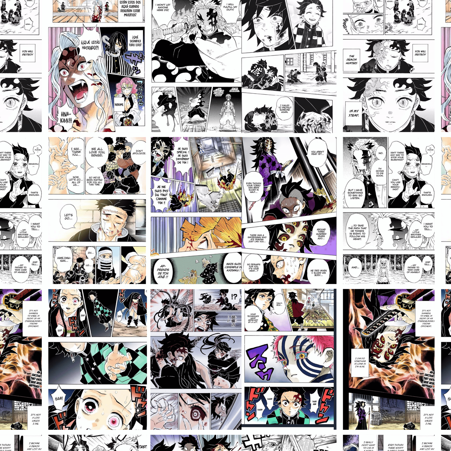 🖼️ Demon Slayer Coloured Manga Poster (24 x 36 inches)