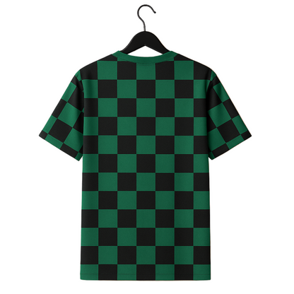Tanjiro 🌊 Checkered All-Over Print T-Shirt