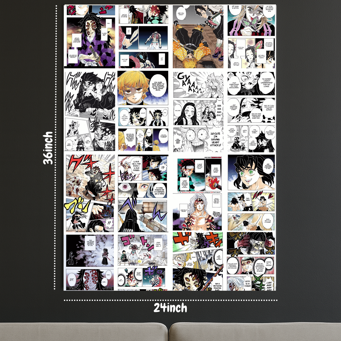 🖼️ Demon Slayer Coloured Manga Poster (24 x 36 inches)