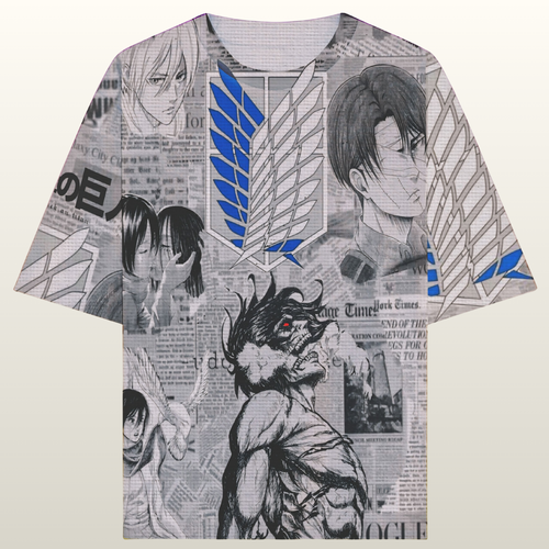 "⚔️ Wings of Freedom – Attack on Titan Oversized Tee"